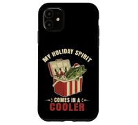 Holiday Spirit Fishing Beer Lover Humour Christmas Coque pour iPhone 11