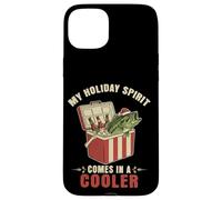 Holiday Spirit Fishing Beer Lover Humour Christmas Coque pour iPhone 15 Plus
