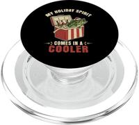 Holiday Spirit Fishing Beer Lover Humour Christmas PopSockets PopGrip pour MagSafe