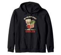 Holiday Spirit Fishing Beer Lover Humour Christmas Sweat à Capuche