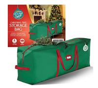 Holiday Spirit Sac à Sapin Rangement pour Arbre de Noël, Tissu Durable avec Poignées Renforcées et Résistant à l'Eau et l'Humidité, Rangement Décoration Noel- Convient à un Arbre de 2,3 m (Vert)
