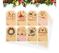 Holiday Sticker Labels - Adhesive Winter Decals, Paper Self-Stick Sheets | Perfect Christmas Name Tags For Envelopes Cards Party Favors Family Gatherings Seasonal Celebration Wrapping Organization
