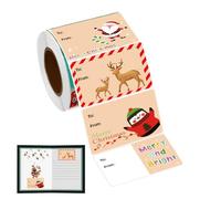 Holiday Sticker Roll - 500 Count Assorted Cartoon Labels, Adhesive Decorative Seals, Colorful Gift Wrapping Stickers | Cute Christmas Envelope Tag For Greeting Cards Postcards Desks Paper