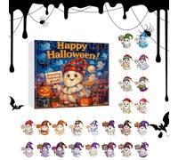 Holiday Themed Tracker - Ghost Pendant Decor, Halloween Countdown Calendar, | Acrylic 2D Festive Ornament Decor Halloween Count Down Calendars Gathering Wall House Festival Activities Display Party Home
