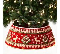 Holiday Tree Collar, LED Stand Skirt, Christmas Light Cover with USB Power | Foldable Plasticz Ring Guard, Tree Cover with Illuminated Style, Stand Skirt for Hotel and Festive Party