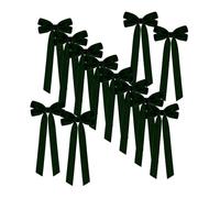 Holiday Velvet Ribbon Bows - Christmas Decoration Set | Plush Fabric Material with Smooth Feature, Festive Decor Category, Winter Event Wreath with Tree Accent Arrangement Use