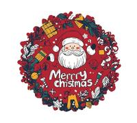 Holiday Wooden Jigsaw Puzzle, Wreath Design Interactive Puzzle for Adults, Teens, Kids, Family, Friends, Coworkers, and Fun Group Activities