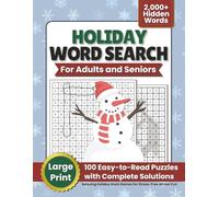 Holiday Word Search: 100 Easy-to-Read Large Print Holiday Word Searches with 2,000+ Hidden Words and Complete Solutions - Relaxing Holiday Brain Games for Stress-Free Winter Fun