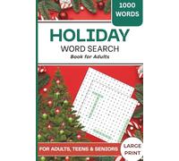 Holiday Word Search for Adults and Seniors: Large Print Christmas Puzzle Book with 50 Fun Holiday Games, Great for Stocking Stuffers and White Elep: ... Word Puzzles for Festive Fun and Relaxation