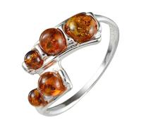 HolidayGiftShops Bague Adulte en Argent Sterling et Ambre Miel de la Baltique Aria - Taille 62.75