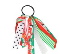 Holidays Collection Chouchous en soie avec motif de Noël doux et confortable pour décoration de cheveux pour filles