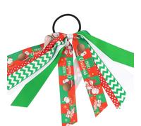 Holidays Collection Chouchous en soie avec motif de Noël doux et confortable pour décoration de cheveux pour filles