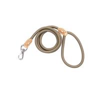 HOLIDYOYO 1.25m Laisse pour Chien Robuste Corde De Montagne avec Mousqueton Métallique Solide Et Poignée Cuir Beige pour Entraînement Et Activités Extérieures