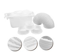 HOLIDYOYO 1 ensemble Kit de Ventilation pour Sèche Linge Complet avec Collecteur de Peluches Adaptateur et Plaque Murale Compatible avec Sèche Linge à Tambour Conception Durable pour