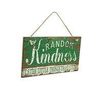 HOLIDYOYO 1 Panneau en Bois avec Slogan Inspirant Décoration De Bureau Porte-Clés Bureau Numéro De Motivation Plaque LED Pendentif Mural Vert