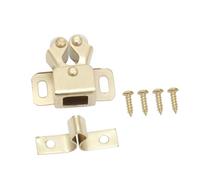HOLIDYOYO 10 pièces Loquet de Porte Réglable Verrou à Ressort à Bille pour Armoires et Meubles Compatible avec Charnières Standard Fermeture par Pression Couleur Dorée
