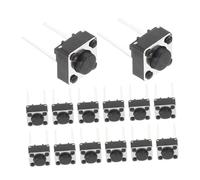 HOLIDYOYO 100 pièces Bouton Poussoir Tactile Momentané Interrupteur Tactile pour Électronique Facile à Utiliser Compatible Breadboard et Pcb