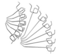 HOLIDYOYO 12 pièces Crochets Tripodes Acier pour Panneau Perforé Lot de Crochets Longs Stables et Antidérapants Installation Rapide Sans Outils Accessoires Adaptés pour Rayonnages de