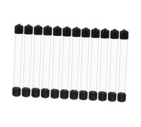 HOLIDYOYO 12 pièces Tubes Plastique Transparente avec Couvercles Tubes Ronds Rigides pour Laboratoire Projets DIY et Rangement de Stockage Clairs Résistants et Faciles à Observer