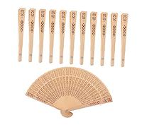 HOLIDYOYO 12pièces Éventails Élégants Décoratifs Éventails Pliants Chinois avec Découpe Accessoires Vintage pour Décoration Et Événements