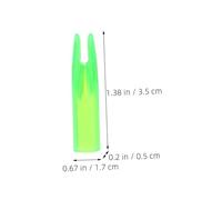 HOLIDYOYO 16 pièces Encoches Flèches Plastique pour Accessoires Arc Couverture de Queue Transparente Bleu Vert Remplacement pour Flèches et pour Extérieur