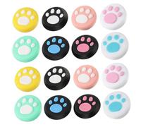 HOLIDYOYO 16 pièces Joystick Grip Caps Silicone Antidérapant Motif Patte de Chat pour Manette Switch Protection Confortable et Précision Améliorée pour Jeu Switch Accessoires Manette