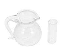 HOLIDYOYO 1ensemble Miniature Verre Pichet Et Tasses pour Maison De Poupées Accessoires De Cuisine Réalistes pour Collectionneurs Et Garçon Fille