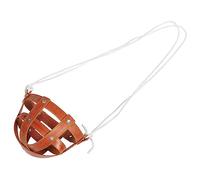 HOLIDYOYO 1ensemble Muzzle Cuir Respirant pour Chevaux Et Bovins Les Morsures Et Mâchouillements Moyenne avec Attache Complet avec Corde De Mètres