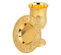 HOLIDYOYO 1ensemble Tasse Kiddush Avec Soucoupe Pour Célébrations Juives Pour Shabbat Et Pessah Accessoire Traditionnel Judaïque