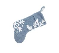 HOLIDYOYO 1pièce Sachet Suspendu De Noël Bleu Poudré Chaussette Décorative avec Flocon pour Arbre Cheminée Et Fenêtre