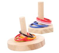 HOLIDYOYO 2 Ensembles Anneaux Perroquet en Matière Naturelle Coloré pour Perruches et Calopsittes Entraînement Intelligence et Divertissement Couleur Aléatoire Couleur Aléatoire