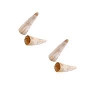 HOLIDYOYO 2 Ensembles Tasses Viking Corne De Bœuf Mug Médiéval Pour Whisky Et Hydromel Accessoires De Mariage Et Décoration Rétro 2 Pièces * 2