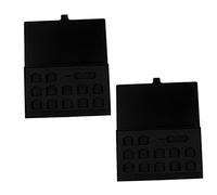 HOLIDYOYO 2 pièces Boîte de Rangement Nano Sim Emplacements Alliage avec Aiguille Étui Compact Étanche et Poussière Protection pour Mémoire Lot de Noir