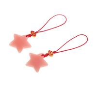 HOLIDYOYO 2 pièces Breloque Étoile Phosphorescente Pendentif Lumineux pour Téléphone Porte-clés ou Lanière pour Filles Décoration de Soirée et Cadeau Pratique