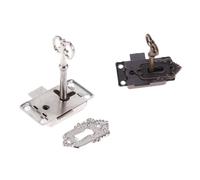 HOLIDYOYO 2 pièces Cadenas Antique Verrous Décoratifs pour Meubles avec Clé pour Boîtes à Bijoux Armoires et Mobilier Vintage