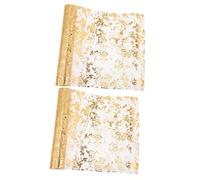 HOLIDYOYO 2 pièces Chemin de Table Tulle Doré et Argenté Décoration pour Mariages et Dîners pour Centre de Table et Projets DIY
