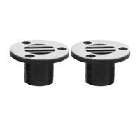 HOLIDYOYO 2 Pièces Drain de Plancher Marin en Acier Inoxydable Noir avec Couvercle Compact pour Évacuation d'eau sur Pont de Yacht et Kayak, de Mer