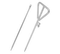 HOLIDYOYO 2 Pièces Galvanized Ground Rod Set For Generator Earthing Outdoor Use Resistant Grounding Pins Compatible With Electric Fences And Antennas