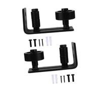 HOLIDYOYO 2 pièces Guide de Plancher Murale pour Porte Grange Roulettes Coulissantes Réglables Rail Sol sans Perçage Acier Robuste Antirouille Installation Facile pour Portes Coulissantes