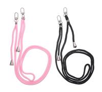 HOLIDYOYO 2 pièces Lanières Téléphone Polyester Réglables Crossbody avec Boucle Téléphone Pratiques et Décoratives pour Smartphones Porte Clés et Cartes Rose et Noir