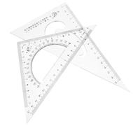 HOLIDYOYO 2 pièces Lot Règles Triangulaires Transparentes Matériaux Aérospatiaux Durables Règle Multifonction Géométrie pour Mesures Précises Outil Mathématique pour Étudiants Architectes