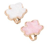 HOLIDYOYO 2 Pièces Palette de Mélange en Résine Blanche et Création de Couleurs Personnalisées Outil Pratique pour Nail Art Anneau pour Manucure