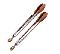 HOLIDYOYO 2 Pièces Pince à Salade Acier Inoxydable et de Noix de Ustensiles de Cuisine pour Servir Griller et Manipuler Viande Salades et Apéritifs Outils Élégants pour Barbecue et Buffets