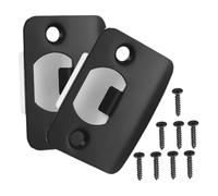 HOLIDYOYO 2 pièces Plaques de Gâche Inoxydable Butée de Porte Résistante à Usure Fixation Stable pour Serrure de Porte avec Accessoires de Montage
