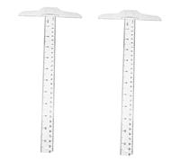HOLIDYOYO 2 pièces Règle T Transparente Outil de Mesure Double Échelle avec Angle Droit Règle de Traçage Précise pour Étudiants et Dessin Technique