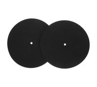 HOLIDYOYO 2 Pièces Tapis de Platine Vinyle Augmente Adhérence en Feutre Épais 27cm Protège Rayures pour Phonograph Usage Maison