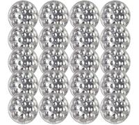 HOLIDYOYO 20 Pièces Assiettes à Escargots en Tinfoil Argenté, Plat pour Cuisson et Service à Escargots, Surface Lisse et Résistant à Haute Température, pour Restaurant et Table