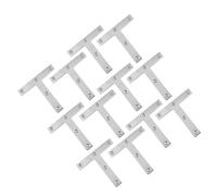 HOLIDYOYO 20 Pièces Entretoises en T 80mm, Supports Plats en Acier Épais, Connecteurs de Plaque de Jonction pour Fixation et Réparation Industrielle et Domestique, Équerres Renforcées