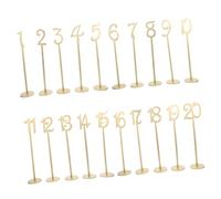 HOLIDYOYO 20 Pièces Numéros de Table Base Stable Décor Élégant pour Mariage Anniversaire et Chiffres Doubles Faces Réutilisables