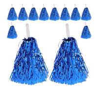 HOLIDYOYO 20 Pièces Pompons de Cheerleading Bleus en Pet pour Équipes de | Design Compact et Vif, Portables au Quotidien, Résistants aux Dommages, Adaptés aux Équipes et Clubs de Danse